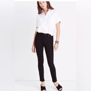Madewell black 9” mid rise skinny jeans 27